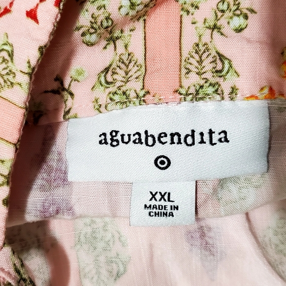 Aguabendita Women's Dainty Floral Light Pink Flowy Sun Dress sz XXL Pink - Picture 10 of 10